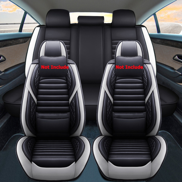 5 Seats Universal Car Seat Covers Deluxe PU Leather Seat Cushion Full Set  Cover