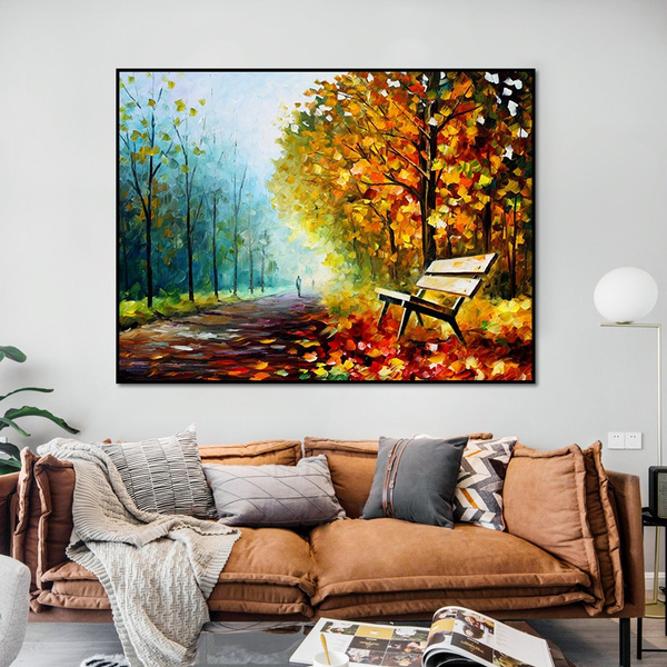 Park view HD Canvas prints Paintings Home decor Pictures room Wall art Poster