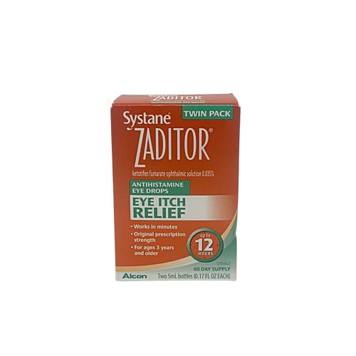 Zaditor Antihistamine Eye Drops Twin Pack 0.34 Fl oz Wish