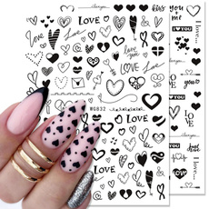 Adhesives, nail stickers, Love, Beauty