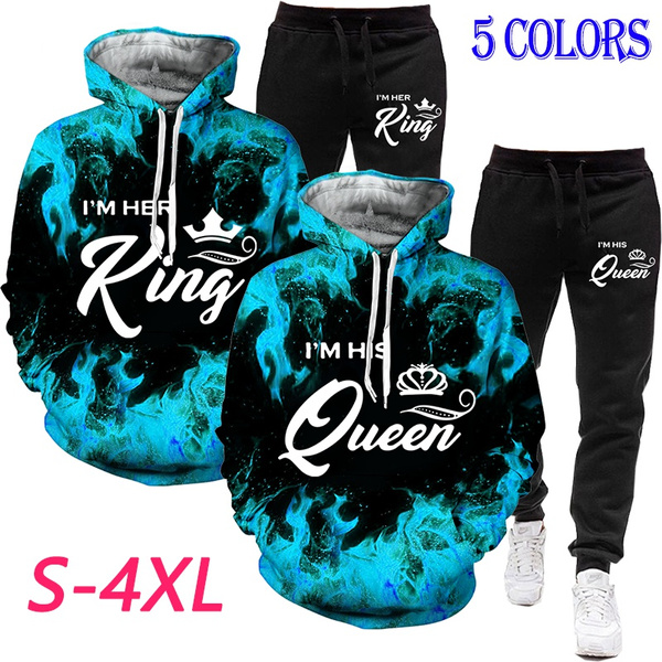 Queen Printing Fashion Couple Matching 