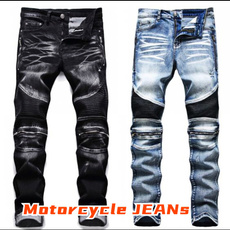 Hip-hop Style, men jeans, motorcyclejean, skinny pants