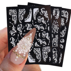 nail stickers, Flowers, art, Lace