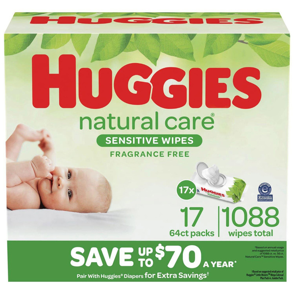 Huggies natural best sale care wipes price