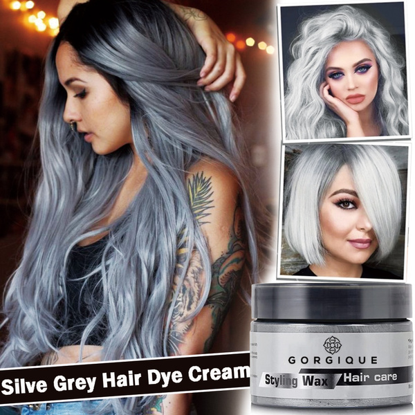 Temporary White/Silver Grey Hair Dye Wax Instant Hair Coloring Cream Mud  Hair Pomades Hairstyle Wax for Men and Women 10g/30g/50g | Wish