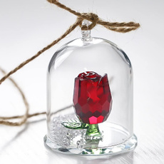 crystal pendant, Flowers, Rose, Gifts