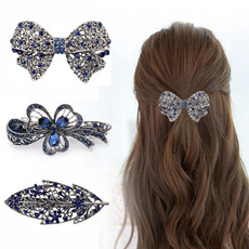 Blues, leaves, metalhairpin, bridalhairaccessorie