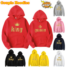 Couple Hoodies, King, fashion women, hooded
