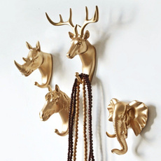 Head, Hangers, Animal, gold