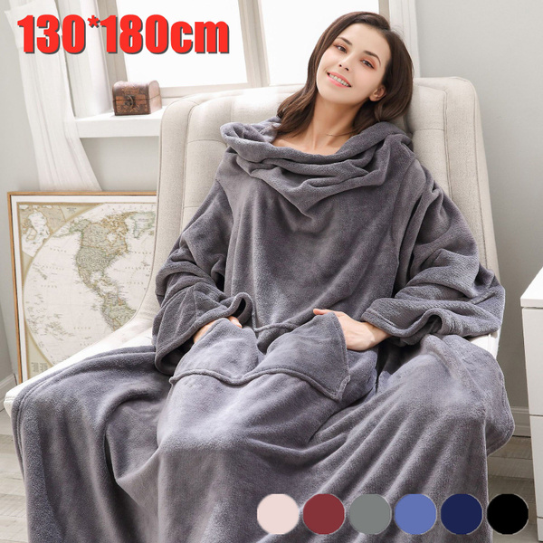 Blanket with hoodie online and sleeves