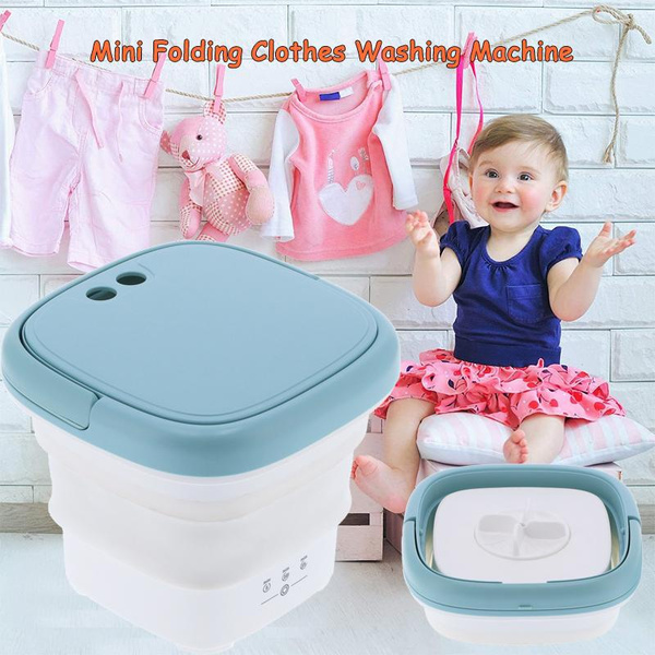 Portable 4.5L Mini Folding Washing Machine Small Laundry Tub Compact