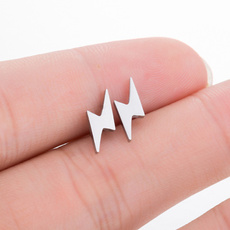 lightningearring, Steel, Stainless Steel, stainless steel earrings