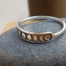 Women, Jewelry, crescentmoon, Silver Ring