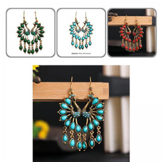 ethnicstyleearring, peacock, Dangle Earring, Jewelry
