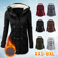 hoodedcoatsforwomen, Plus Size, hooded, Winter