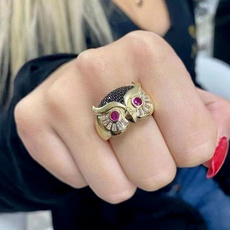 Owl, Jewelry, gold, cute