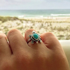 Antique, Turquoise, Animal, Silver Ring