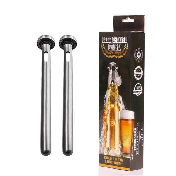 2pcs Beer Chiller Stick Instant Portable Stainless Steel Beer