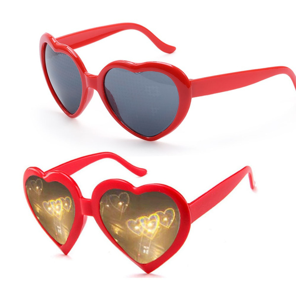Love Heart Shaped Effects Glasses Watch The Lights Change to Heart