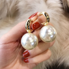 Jewelry, pearls, Stud Earring, Metal