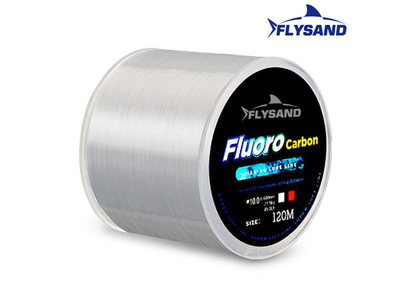 FLYSAND 120M Fluorocarbon Coating Fishing Line 0.20mm-0.60mm 7.15LB-45LB  Optional Carbon Fiber Leader Line Fishing Lure Wire Sinking Line Stonego