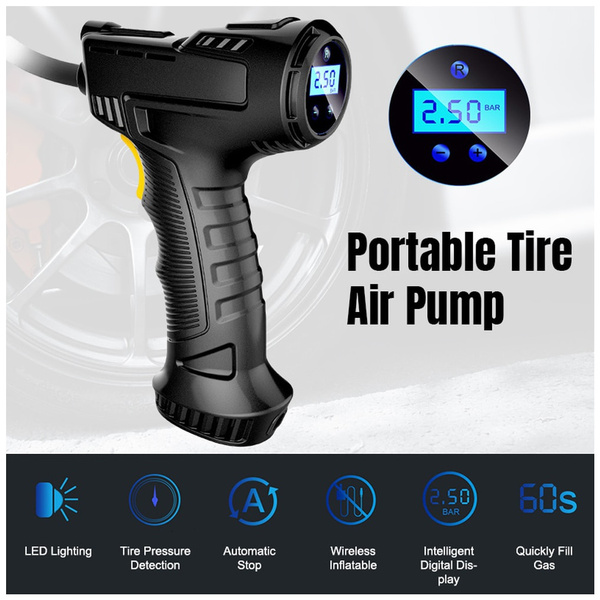 Wireless Inflatable Pump 120W Rechargeable Air Compressor Wireless Inflatable Pump Portable Air ...