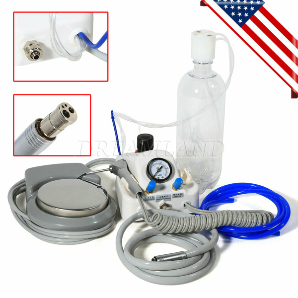 2021 New Dental Portable Turbine Unit Work With Compressor 4hole Air Turbine With Water bottles
