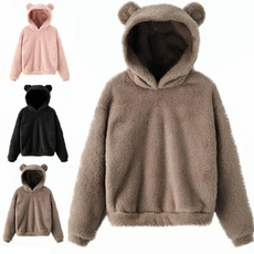 fur coat, Fleece, hooded, Winter