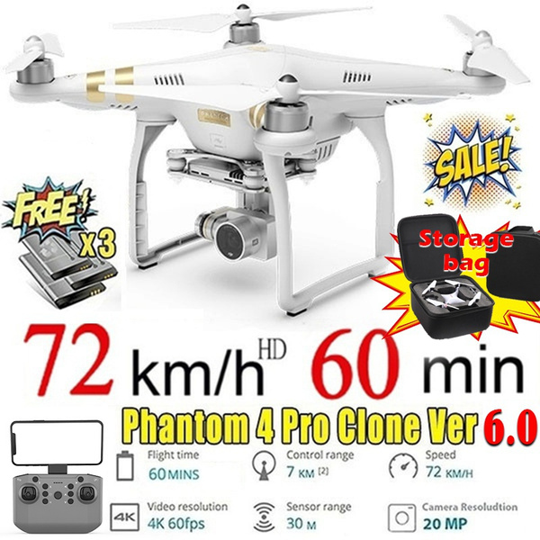 Newest Upgraded Clone DJI Phantom 4 HD 4K 1080P 720P Camera Drone Newest RC Drones Remote Control Fpv Drone Quadcopter 6 Axis Gyro 120 Degrees Wide