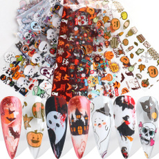 horrorhalloweennailsticker, Beauty, skull, Stickers
