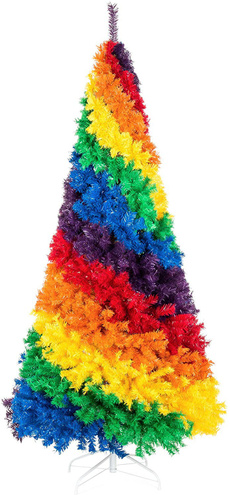 indoorchristmastree, rainbow, Christmas, rainbowchristmastree