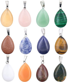 water, crystal pendant, quartz, Necklace