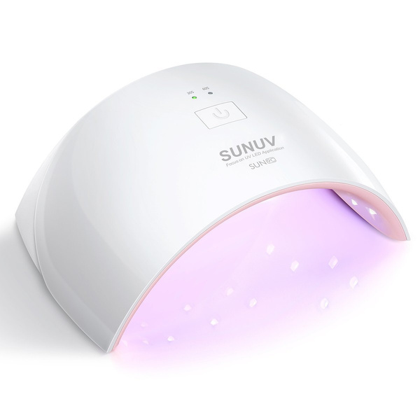 SUNUV 48W LED UV Nail Lamp with 4 Timer Settings, Compatible with All Gel  Types, Quick Drying Pink Nail Dryer