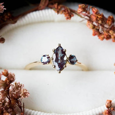 Vintage, antiquering, crystal ring, wedding ring