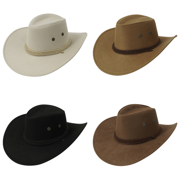 Men's Classic Cowboy Hat Western Cowboy Hat Outdoor Sun Hat Adjustable ...