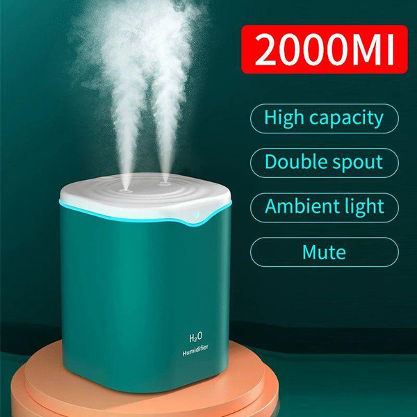 New 2000ml360ml35ml Usb Air Humidifier Double Nozzle Essential Oil Aromatherapy Purifier Cool 0004