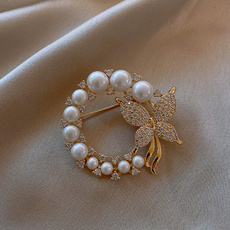 butterfly, Elegant, Rhinestone, pearls