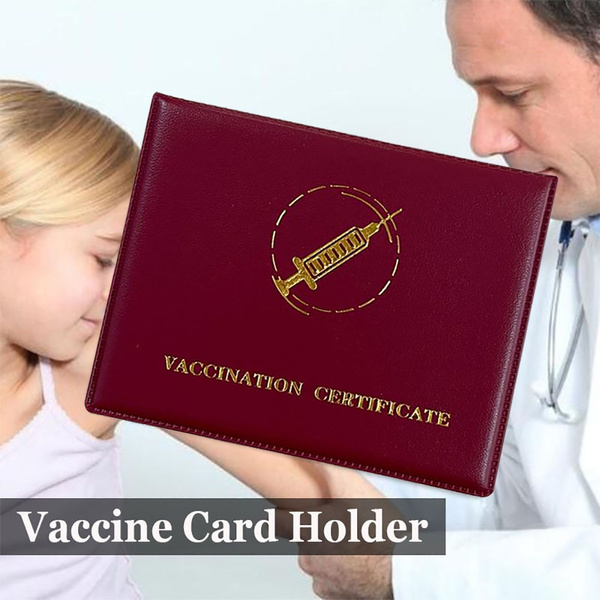 1Pcs Vaccine Card Holder To Protect Your CDC Vaccine Card 4x3 PU 