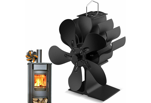 5 Blätte Stromloser Ofenventilator Kaminofen Stove Fan Ventilator On DP 