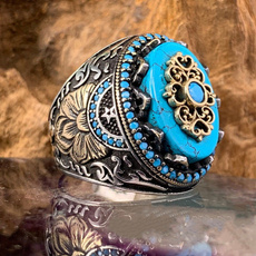 Sterling, ringsformen, Turquoise, exquisite jewelry