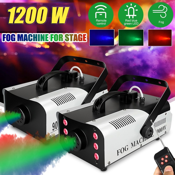 1200W Fog Machine With RGB 6LEDs Lighting Smoke Haze Generator Remote ...