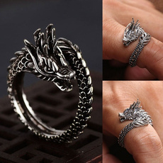 men_rings, dragonring, resizable, vintage ring
