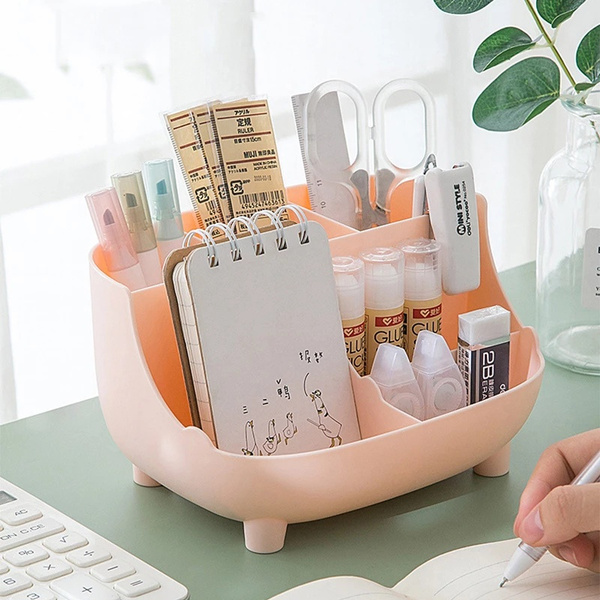 Creative 6 Gird Desktop Organizer Pen Holder Multifunctional Desk ...