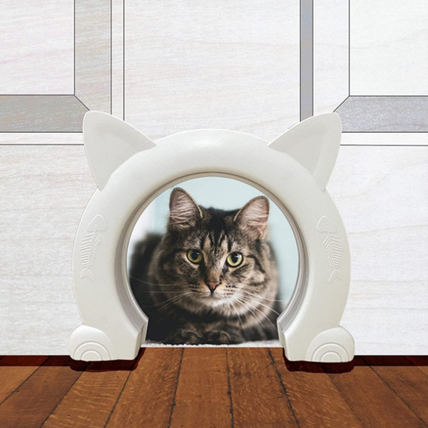 Interior Cat Door Catshaped Hole Pet Doors Simple Installation Without Flap For Cats Up To 30