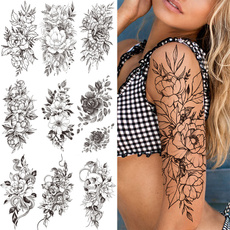tattoo, fake tattoo, Flowers, Sleeve