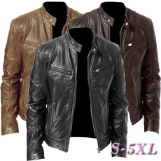 brown, bikerjacket, Plus Size, Vintage