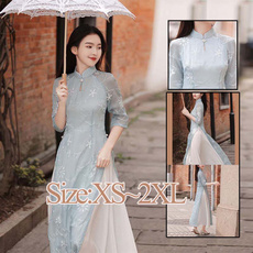 Chinese, Simple, Dress, Modern
