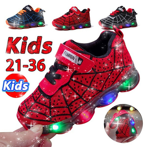 New Kids LED Lights Shoes Children Running Shoes Cartoon Led Light Luminous  Sport Sneakers for Boys and Girls Size 21-36 | Wish