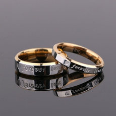 Couple Rings, Love, Joyería de pavo reales, gold