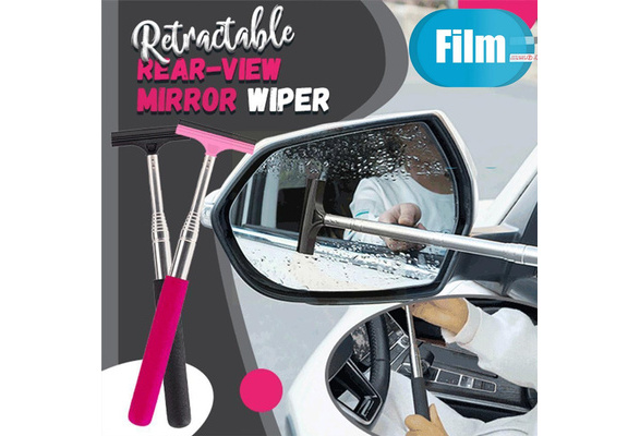 Car Rearview Mirror Retractable Rain Wiper, Rainproof Windshield